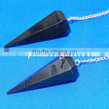 Black Tourmaline Facetted Pendulum for metaphysical healing