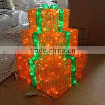 LED 3D gift box lights decoration light