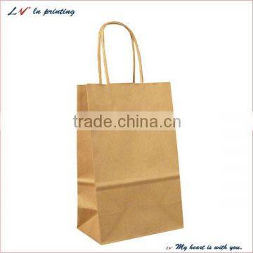 Custom eco-friendly recycle ecological kraft paper bag with logo/ craft shopping gift bag/ promotion bag wholesale