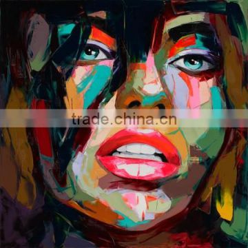 Handpaint colorful big face painting on canvas for decoration 57674