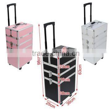 4 in 1 Beauty makeup trolley case - 3 colours(Black/Silver/Pink)