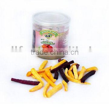 Low temperature Vacuum Fried Mixed Sweet Potato Chips(healthy snacks)