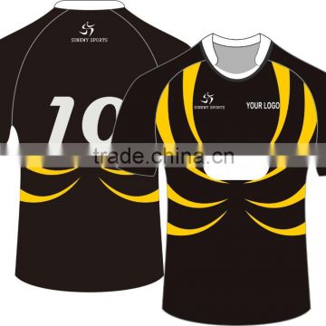 100% Polyester Sublimation Rugby Jersey 2016 new design