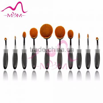 Hotesale makeup brushes 10 pcs makeup brush set rose oval cosmetic makeup tool
