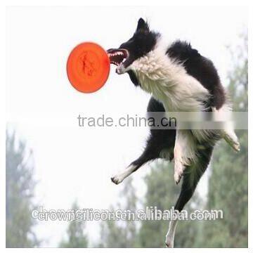 wholesale silicone pet toys foldable dog frisbee