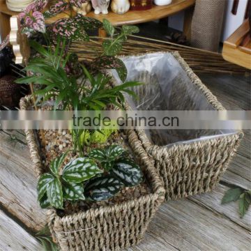 handmade decorate wicker flower basket