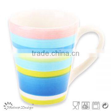 ceramic stoneware mug wih classical stripe