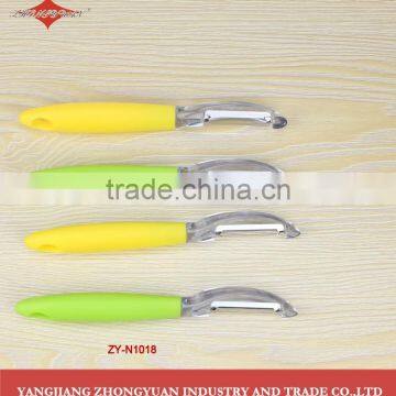 FDA approved colorful plastic handle stainless steel vegetable peeler