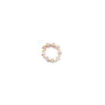 Upscale 7.5 Inch Glass Bead Bracelet steel wire for Women Wedding