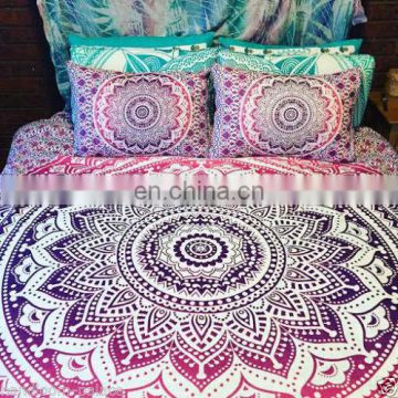 Queen Indian Ombre Mandala Duvet Cover Throw Cotton Quilt Cover Handmade Doona Covers SSTH54