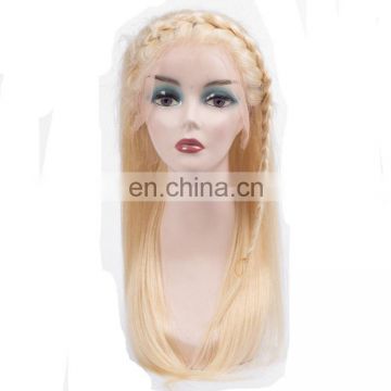 Human virgin hair blonde human hair full lace wig