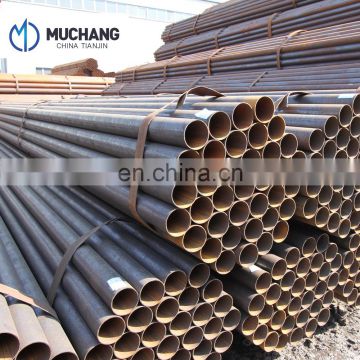 mild carbon welded metal erw black iron hollow section round steel pipe