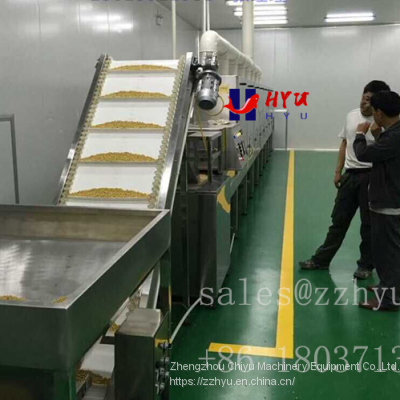 fish feed industrial continuous belt microwave dryer