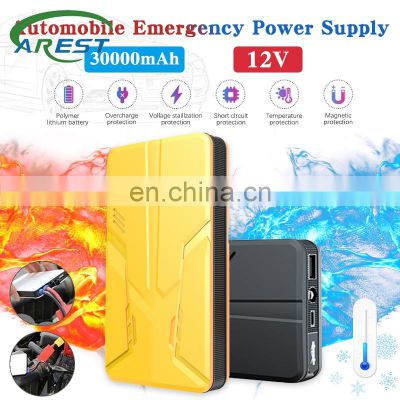 12V 30000mAh 2A Car Jump Starter Auto Supply Emergency Battery Flashlight Charger Battery Phone Power Bank Booster Accessories