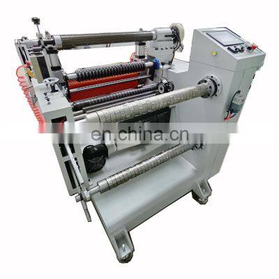 automatic pvc bopp paper roll slitting machine nonwoven pe plastic film thermal paper slitting machine