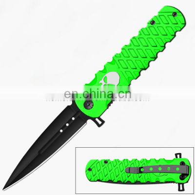 8.1 Inch aluminum handle stainless steel pocket folding outdoor survival knife