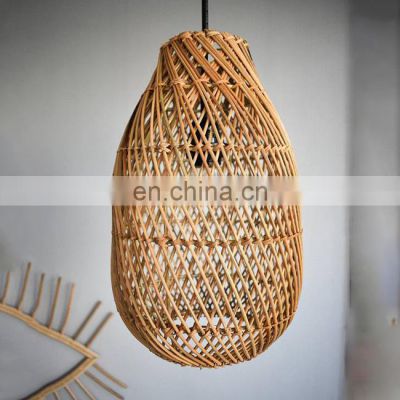 Traditional Rattan Lampshade rattan pendant light wicker ceiling light decor high quality vietnam manufacturer