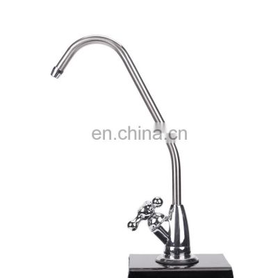 Brass Goose Neck chromed Purified Water drinking water faucet kitchen faucets