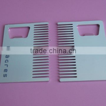 comb credit card alloy bottle opener printing custom logo, existing mold beer opener comb