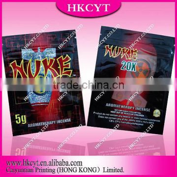 Huke 5g herbal incense zipper bag/Aluminum foil potpourri zipper bag