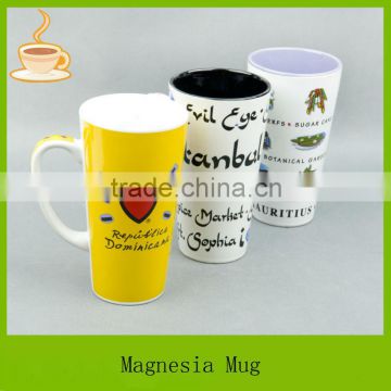15oz tall ceramic beer mug with handle , with customized design