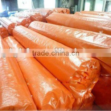 130gsm orange waterproof plastic tarpaulin& waterproof cover truck cover canopy cover