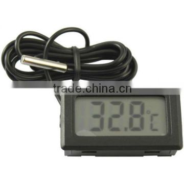 Black Digital Temperature Monitor Thermometer 2 Meter For Car /Water/ Aquarium