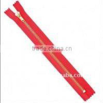 4 red metal zipper