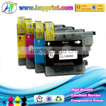 Hot Sale compatible for Brother LC-1280BK/C/M/Y-XL ink cartridge wholesale