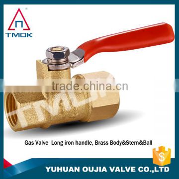 gas safety valve with forged nipple cw 617n high pressure and high quality NPT thread brass gas valve