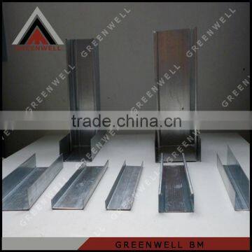 Gypsum board building material galvanized metal stud channel