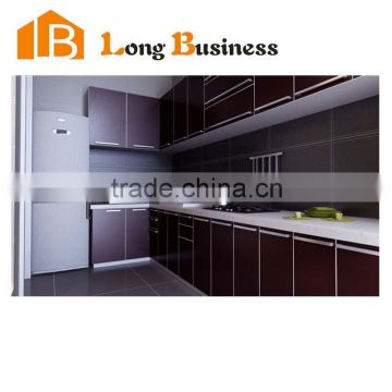 E1 level MDF high glossy lacquer door kitchen cabinet factory