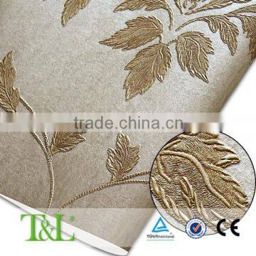 Beautiful decorative wallpaper with gold leaf wallpaper