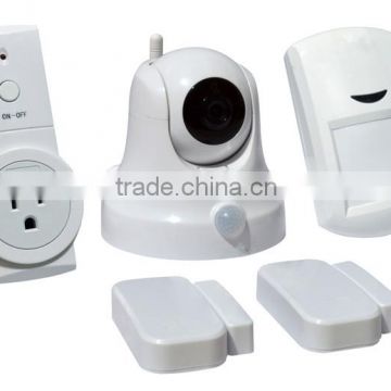 DZX Smart Home Kit with IP camera+door sensor+intelligent US socket+Motion Detector, IoT
