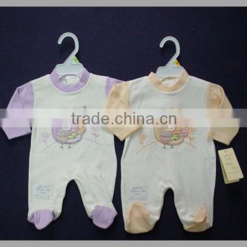 100% cotton printed embroidery cute baby romper