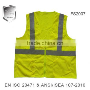 high visibility American work reflective safety vest fabric