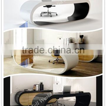 High glossy solid surface/artificial stone modern google office desk