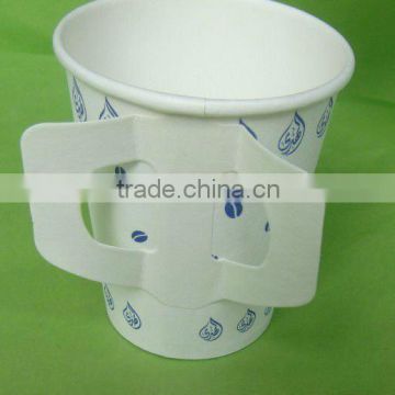 2013 disposable paper cup with handle for hot drinks