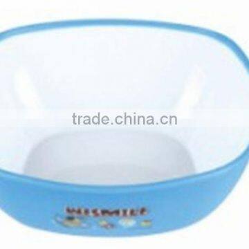 Two-color pp/ps plastic oval shape salad food bowl