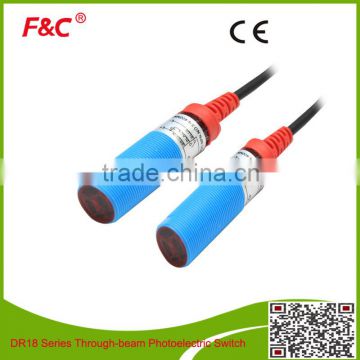 M18 cylindrical 10m Through-beam NPN NO infrared photoelectric switch/ sensor