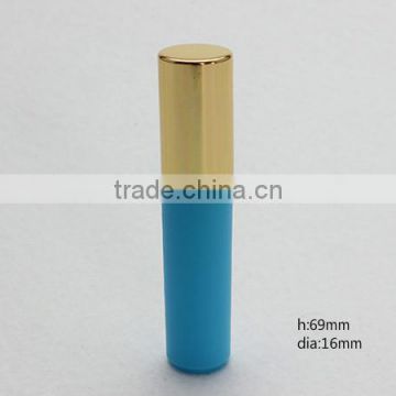 5ml colorful blue frosted pp roller ball bottle for perfume latex with gold cap