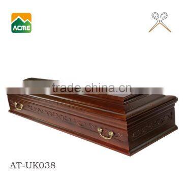 AT-UK038 luxury american pecan coffin supplier