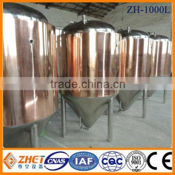 1000l red copper and stainless steel brew fermenter CE OEM factory