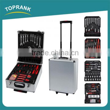 High quality 599pcs germany design hand tool sets combination household trolley tool set