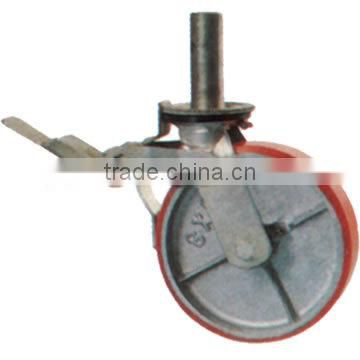 Smooth Sliding Scaffolding Castor Wheel with Iron Post
