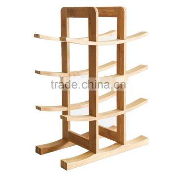 Hot sale eco-friendly bamboo wine bottle holder bamboo wine rack