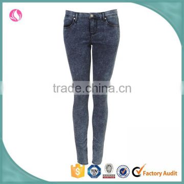 High quality stone washed women sexy skinny demin pants