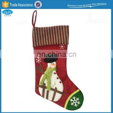 Snowman 3D Embroidery Christmas Stocking