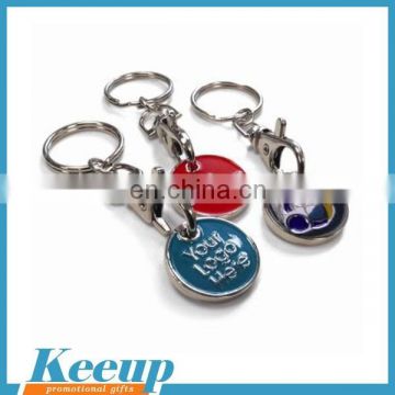 Shopping cart Trolley Coin Keychain for Promotion