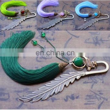 metal bookmark tassels wholesale natural agate bookmark with fringed green custom bookmarks with tassels